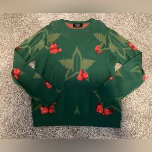 Jeffree Star Men’s Holiday Green Leaf And Holly Sweater Sz 2XL -  NWOT